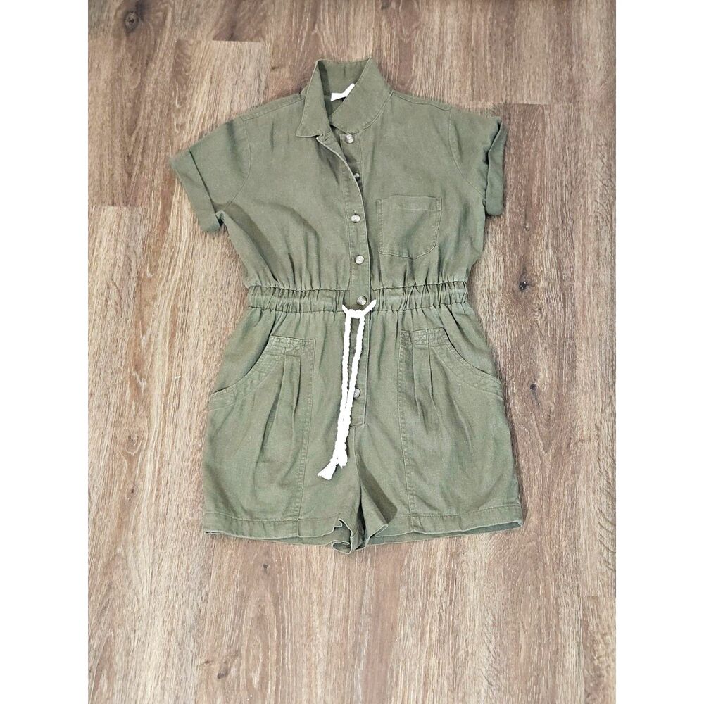 Universal Thread Linen Jumper Olive Green Sz XS